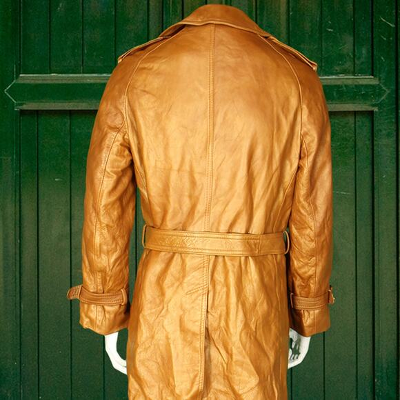 Sears Pacific Garments Nestels of Canada Caramel Leather Coat M - Picture 4 of 11